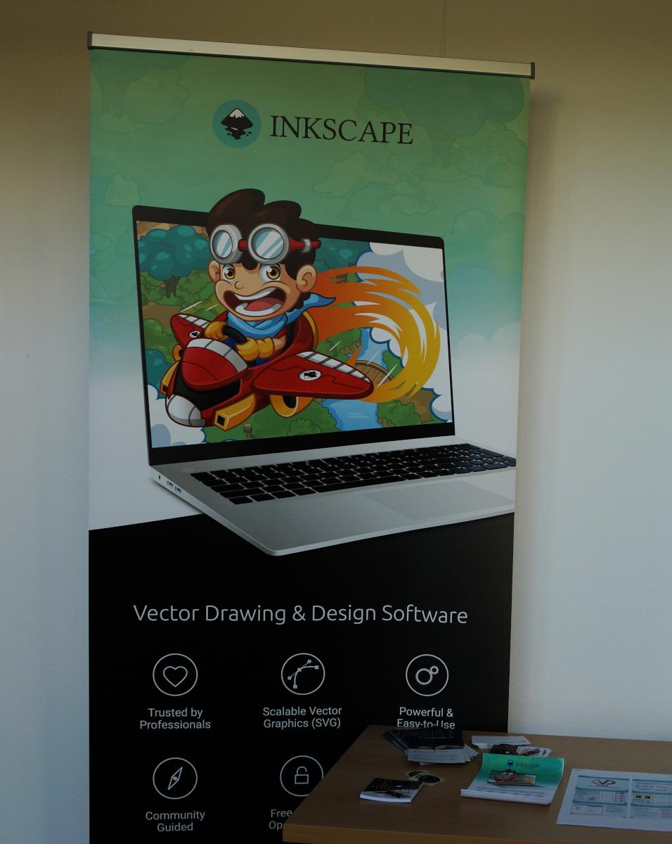 Inkscape war mit einem Posterstand vertreten